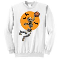 Basketball Skeleton Halloween Boy Basketball Halloween Sweatshirt