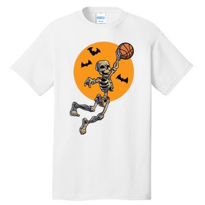 Basketball Skeleton Halloween Boy Basketball Halloween Tall T-Shirt