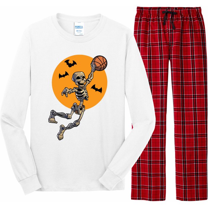 Basketball Skeleton Halloween Boy Basketball Halloween Long Sleeve Pajama Set