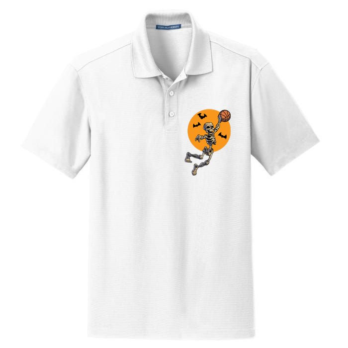 Basketball Skeleton Halloween Boy Basketball Halloween Dry Zone Grid Polo