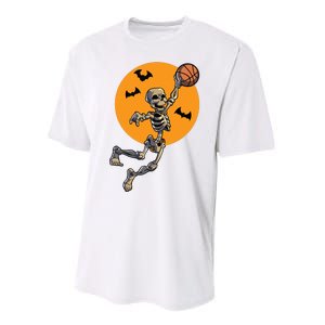 Basketball Skeleton Halloween Boy Basketball Halloween Performance Sprint T-Shirt