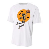 Basketball Skeleton Halloween Boy Basketball Halloween Performance Sprint T-Shirt