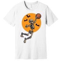 Basketball Skeleton Halloween Boy Basketball Halloween Premium T-Shirt