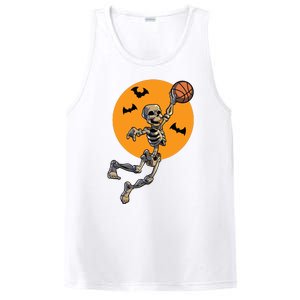 Basketball Skeleton Halloween Boy Basketball Halloween PosiCharge Competitor Tank