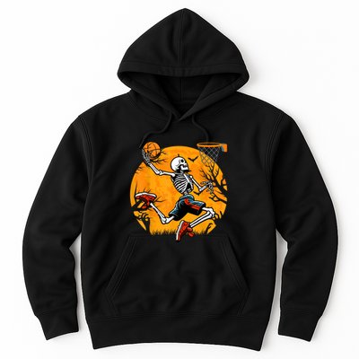 Basketball Skeleton Halloween Spooky Basketball Player Hoodie