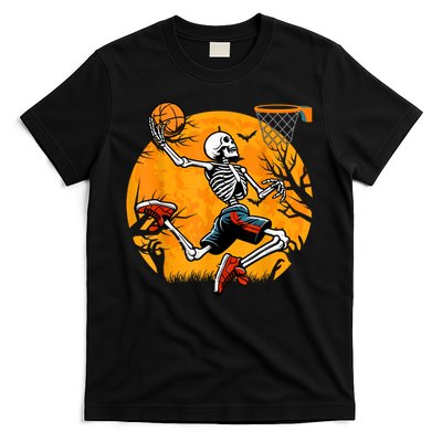 Basketball Skeleton Halloween Spooky Basketball Player T-Shirt