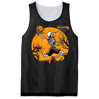 Basketball Skeleton Halloween Spooky Basketball Player Mesh Reversible Basketball Jersey Tank