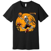 Basketball Skeleton Halloween Spooky Basketball Player Premium T-Shirt