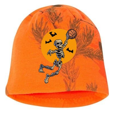 Basketball Skeleton Halloween Funny Basketball Halloween Cute Kati - Camo Knit Beanie