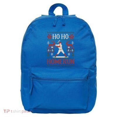 Baseball Softball Ho Ho Homerun Ugly Christmas Party Gift 16 in Basic Backpack
