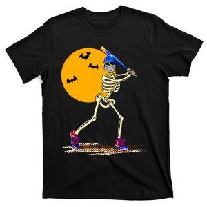 Baseball Skeleton Halloween Baseball Halloween T-Shirt