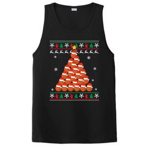 Basketball Santa Hat Christmas Tree Design Ugly Xmas Holiday Gift PosiCharge Competitor Tank