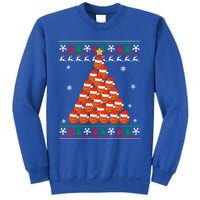 Basketball Santa Hat Christmas Tree Design Ugly Xmas Holiday Gift Sweatshirt