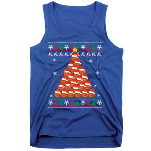 Basketball Santa Hat Christmas Tree Design Ugly Xmas Holiday Gift Tank Top