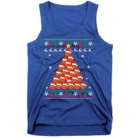 Basketball Santa Hat Christmas Tree Design Ugly Xmas Holiday Gift Tank Top