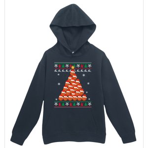 Basketball Santa Hat Christmas Tree Design Ugly Xmas Holiday Gift Urban Pullover Hoodie