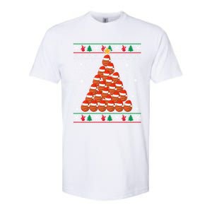 Basketball Santa Hat Christmas Tree Design Ugly Xmas Holiday Gift Softstyle CVC T-Shirt