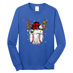 Baseball Santa Hat Funny Sport  baseball Christmas Long Sleeve Shirt