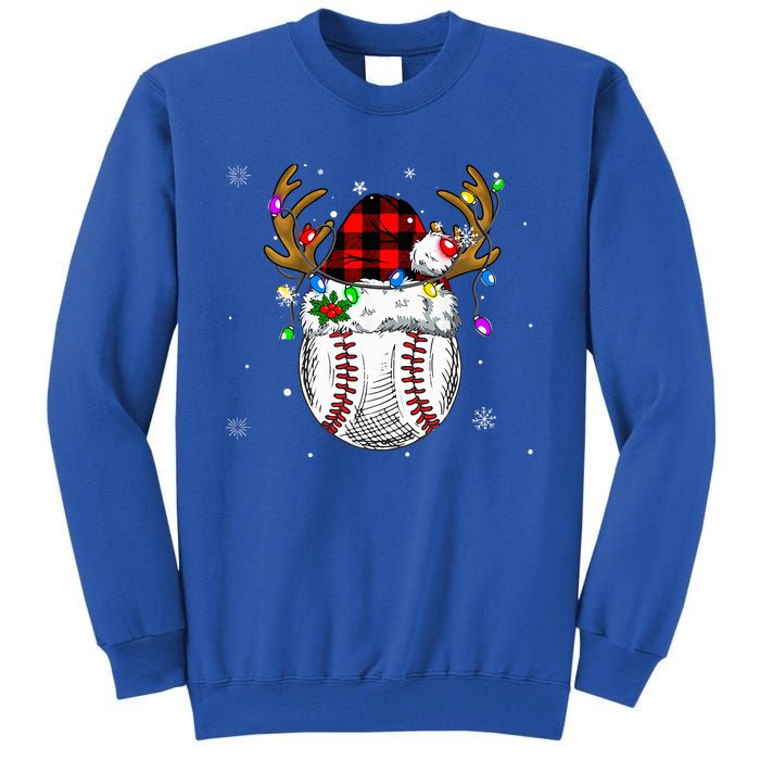 Baseball Santa Hat Funny Sport  baseball Christmas Sweatshirt