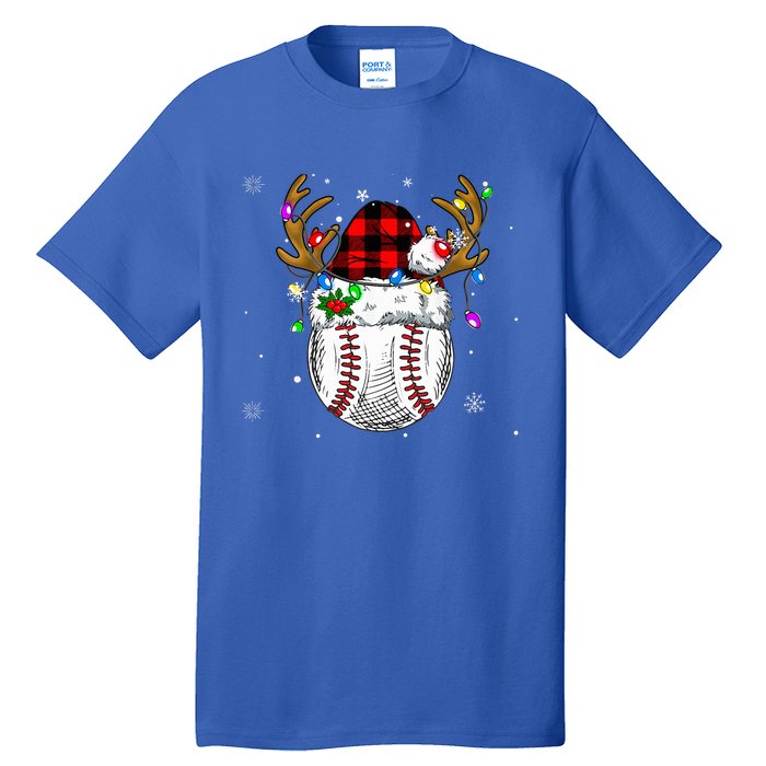 Baseball Santa Hat Funny Sport  baseball Christmas Tall T-Shirt