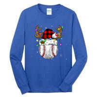 Baseball Santa Hat Funny Sport  baseball Christmas Tall Long Sleeve T-Shirt