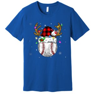 Baseball Santa Hat Funny Sport  baseball Christmas Premium T-Shirt