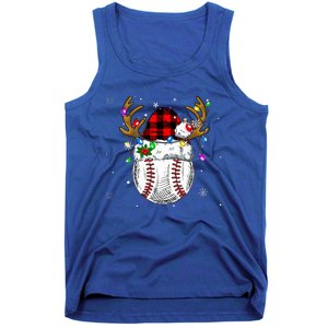 Baseball Santa Hat Funny Sport  baseball Christmas Tank Top