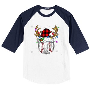 Baseball Santa Hat Funny Sport  baseball Christmas Baseball Sleeve Shirt