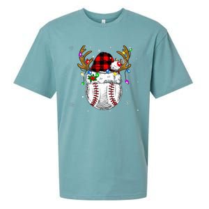 Baseball Santa Hat Funny Sport  baseball Christmas Sueded Cloud Jersey T-Shirt