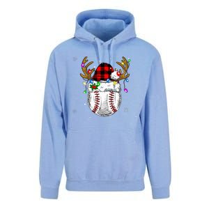 Baseball Santa Hat Funny Sport  baseball Christmas Unisex Surf Hoodie