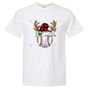 Baseball Santa Hat Funny Sport  baseball Christmas Garment-Dyed Heavyweight T-Shirt