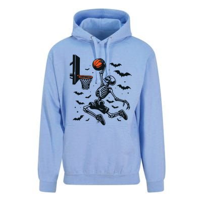 Basketball Skeleton Halloween Skeleton Basketball Player Unisex Surf Hoodie