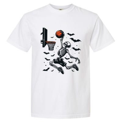 Basketball Skeleton Halloween Skeleton Basketball Player Garment-Dyed Heavyweight T-Shirt