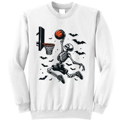 Basketball Skeleton Halloween Skeleton Basketball Player Sweatshirt