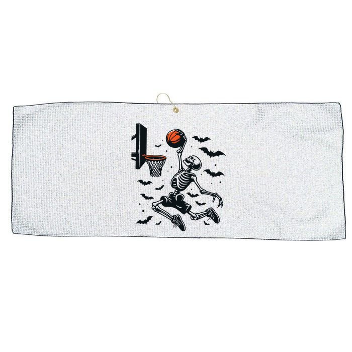 Basketball Skeleton Halloween Skeleton Basketball Player Large Microfiber Waffle Golf Towel