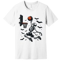 Basketball Skeleton Halloween Skeleton Basketball Player Premium T-Shirt