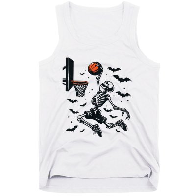 Basketball Skeleton Halloween Skeleton Basketball Player Tank Top