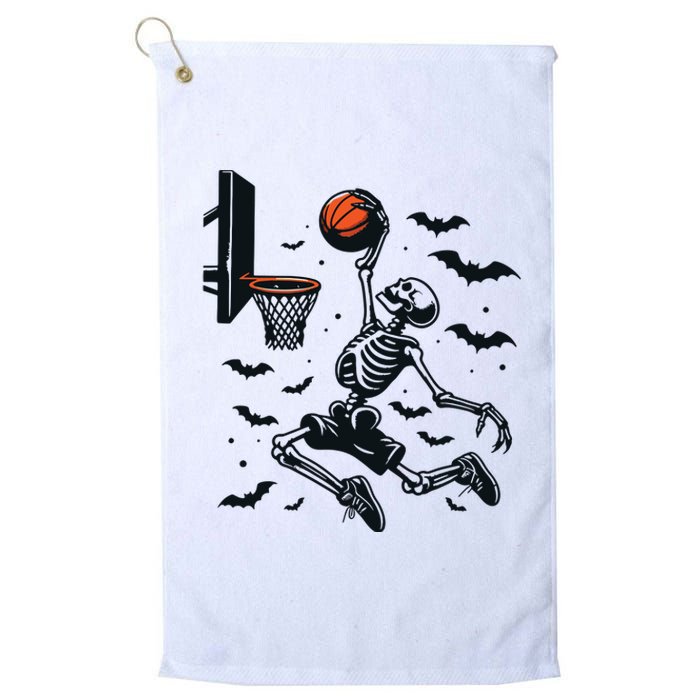 Basketball Skeleton Halloween Skeleton Basketball Player Platinum Collection Golf Towel