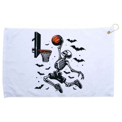 Basketball Skeleton Halloween Skeleton Basketball Player Grommeted Golf Towel