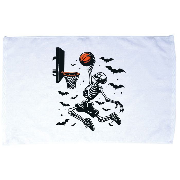 Basketball Skeleton Halloween Skeleton Basketball Player Microfiber Hand Towel