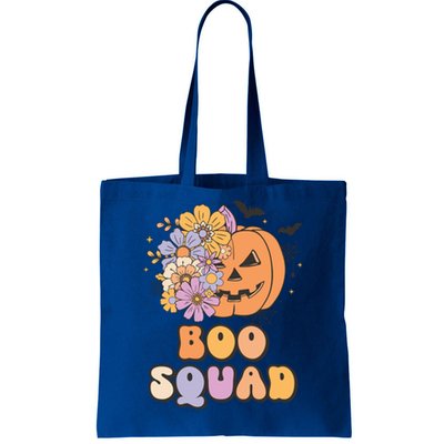 Boo Squad Halloween Pumpkin Costume Retro Groovy Gift Tote Bag