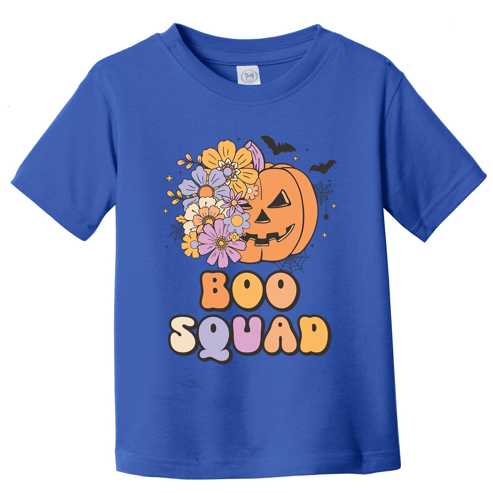 Boo Squad Halloween Pumpkin Costume Retro Groovy Gift Toddler T-Shirt