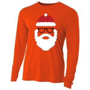 Brooklyn Surf Hipster Santa Christmas Gift Cooling Performance Long Sleeve Crew