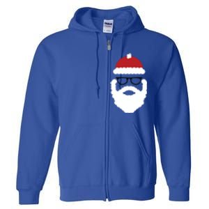 Brooklyn Surf Hipster Santa Christmas Gift Full Zip Hoodie