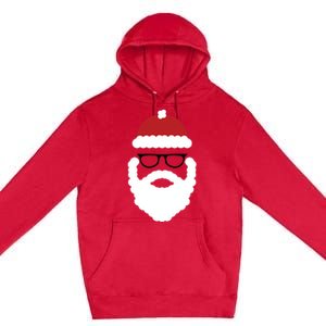 Brooklyn Surf Hipster Santa Christmas Gift Premium Pullover Hoodie