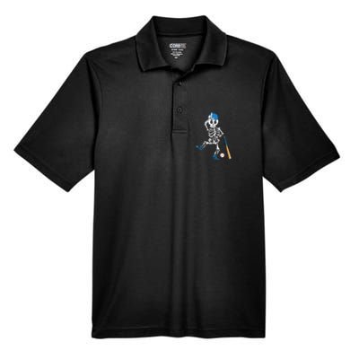 Baseball Skeleton Halloween Vintage Baseball Playing Men's Origin Performance Pique Polo