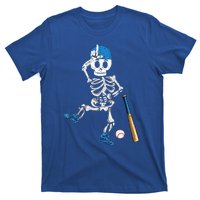 Baseball Skeleton Halloween Vintage Baseball Playing T-Shirt