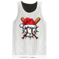 Baseball Santa Hat Christmas Lights Baseball Player Mesh Reversible Basketball Jersey Tank