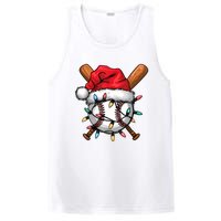 Baseball Santa Hat Christmas Lights Baseball Player PosiCharge Competitor Tank