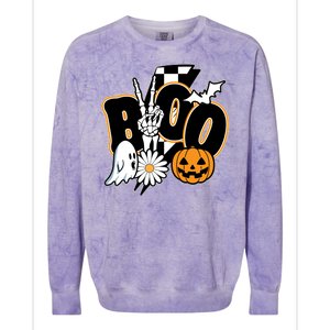 Boo Spooky Halloween Cute Colorblast Crewneck Sweatshirt